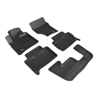 3D MAXpider Compatible with AUDI Q7 7-SEAT (4L) 2007-2015 KAGU BLACK R1 R2 R3-1