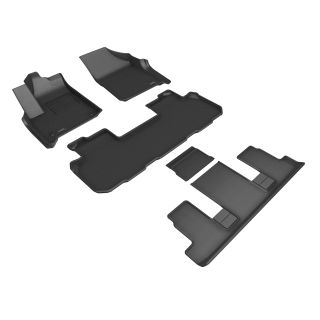 3D MAXpider Compatible with BUICK ENCLAVE 7-SEAT 2018-2024 KAGU BLACK R1 R2 R3-1