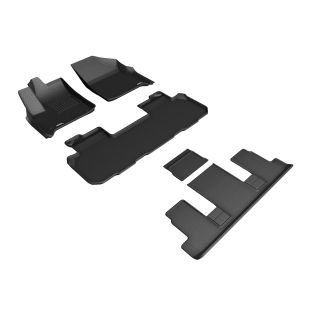 3D MAXpider Compatible with CHEVROLET TRAVERSE 7-SEAT 2018-2023 KAGU BLACK R1 R2 R3-1