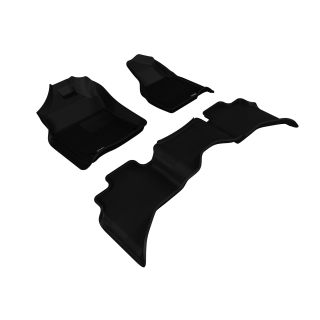 3D MAXpider Compatible with DODGE RAM 1500 QUAD CAB 2012-2018 / RAM CLASSIC QUAD CAB 2019-2024 KAGU BLACK R1 R2 (2 EYELETS)-1
