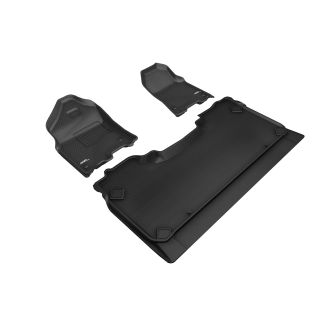 3D MAXpider Compatible with DODGE RAM 1500 CREW CAB W/ BUCKET FRONT ROW 2019-2024 KAGU BLACK R1 R2-1