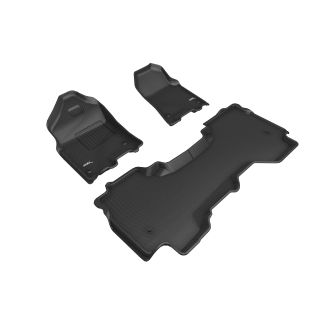 3D MAXpider Compatible with DODGE RAM 1500 QUAD CAB W/ BUCKET FRONT ROW 2019-2024 KAGU BLACK R1 R2 (WITHOUT R2 UNDERSEAT STORAGE)-1