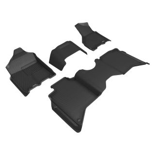 3D MAXpider Compatible with DODGE RAM 2500 CREW CAB 2019-2024 BENCH SEAT KAGU BLACK R1 R2-1