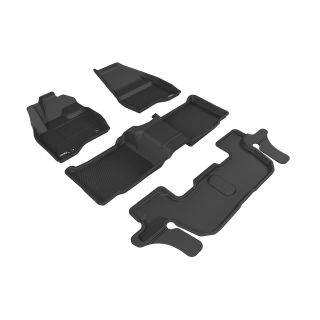 3D MAXpider Compatible with FORD EXPLORER WITH BENCH 2ND ROW 2015-2016 KAGU BLACK R1 R2 R3-1