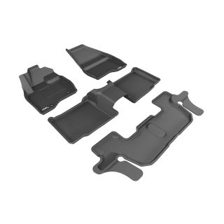 3D MAXpider Compatible with FORD EXPLORER 2015-2016 BUCKET 2ND ROW WITH CENTER CONSOLE KAGU BLACK R1 R2 R3-1