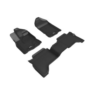 3D MAXpider Compatible with FORD RANGER SUPERCREW 2019-2023 KAGU BLACK R1 R2-1