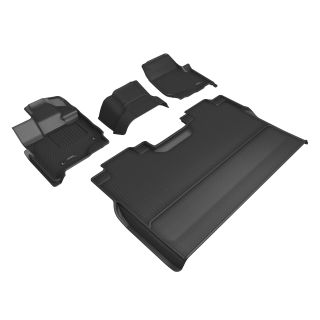 3D MAXpider Compatible with FORD F-150 SUPERCREW 2015-2026 BENCH SEAT, KAGU BLACK R1 R2 (VINYL FLOOR, NO UNDERSEAT STORAGE)-1