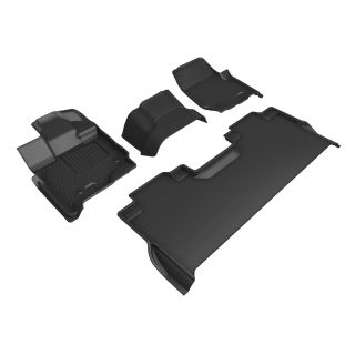 3D MAXpider Compatible with FORD F-150 SUPERCREW 2021-2026 BENCH SEAT, KAGU BLACK R1 R2 (VINYL FLOOR, W/UNDERSEAT STORAGE)-1