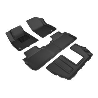 3D MAXpider Compatible with GMC ACADIA WITH BENCH 2ND ROW 2017-2023 KAGU BLACK R1 R2 R3-1
