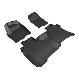 3D MAXpider Compatible with GMC SIERRA 2500 / 3500 DOUBLE CAB 2019-2026 BUCKET SEATS, VINYL FLOOR KAGU BLACK R1 R2-1