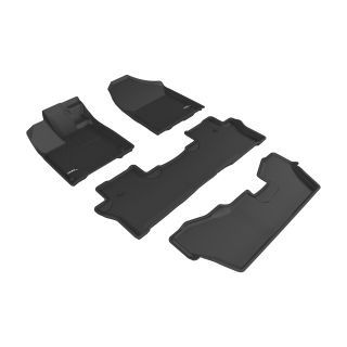 3D MAXpider Compatible with HONDA PILOT 8-SEAT 2016-2022 KAGU BLACK R1 R2 R3-1