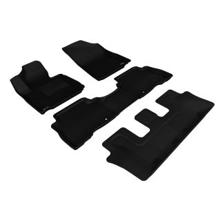 3D MAXpider Compatible with KIA SORENTO 7-SEAT 2014-2015 KAGU BLACK R1 R2 R3-1