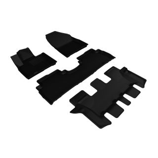 3D MAXpider Compatible with KIA SORENTO 7-SEAT 2016-2020 KAGU BLACK R1 R2 R3-1