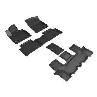 3D MAXpider Compatible with KIA SORENTO 6-SEAT 2021-2026 KAGU BLACK R1 R2 R3-1