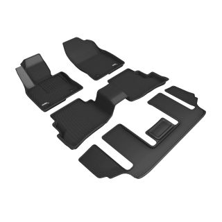3D MAXpider Compatible with MAZDA CX-9 6-SEAT WITH R2 CONSOLE 2020-2023 KAGU BLACK R1 R2 R3-1