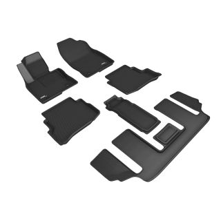3D MAXpider Compatible with MAZDA CX-9 6-SEAT W/O R2 CONSOLE 2020-2023 KAGU BLACK R1 R2 R3-1