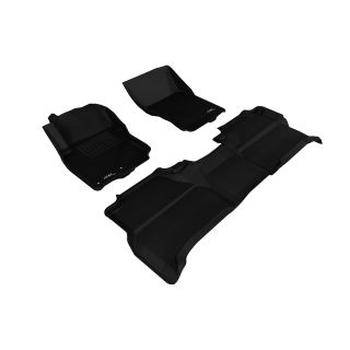 3D MAXpider Compatible with NISSAN FRONTIER CREW CAB 2005-2019 KAGU BLACK R1 R2 (2 EYELETS)-1