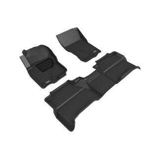 3D MAXpider Compatible with NISSAN FRONTIER CREW CAB WITH R2 SUBWOOFER 2005-2019 KAGU BLACK R1 R2 (2 EYELETS)-1