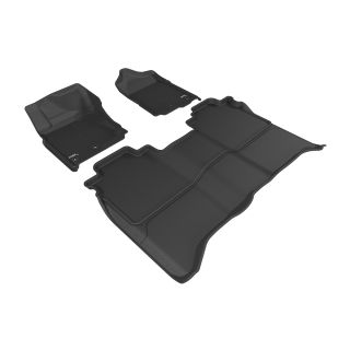 3D MAXpider Compatible with NISSAN TITAN / TITAN XD 2016-2024 CREW CAB KAGU BLACK R1 R2 (WITHOUT STORAGE BOX)-1