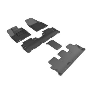 3D MAXpider Compatible with TOYOTA HIGHLANDER WITH BUCKET 2ND ROW 2014-2019 KAGU BLACK R1 R2 R3-1