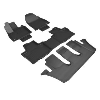 3D MAXpider Compatible with TOYOTA GRAND HIGHLANDER GAS 8-SEAT 2024-2026 KAGU BLACK R1 R2 R3-1