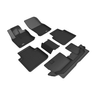 3D MAXpider Compatible with VOLKSWAGEN TIGUAN 7-SEAT 2018-2024 KAGU BLACK R1 R2 R3-1