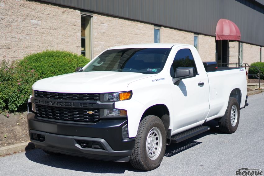 Chevy Silverado Regular Cab 2019 Romik Running Boards